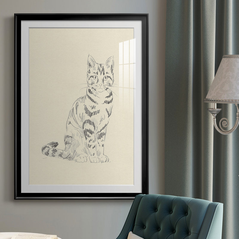 " House Cat IV ", 36.5" H x 26.5" W x 1" D, Black