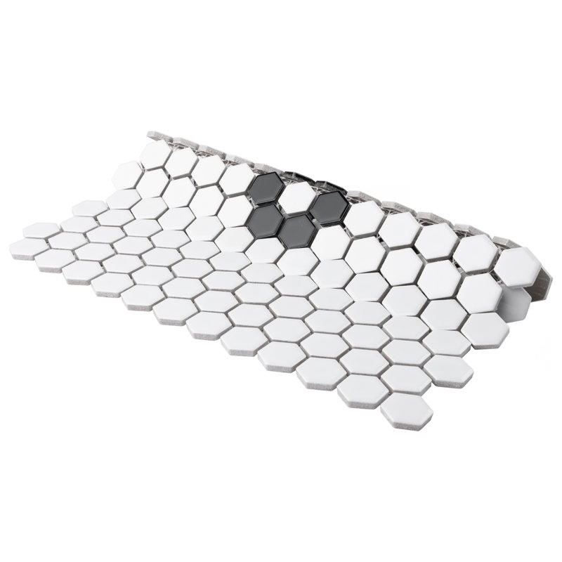 Metro 0.90" x 0.90" Hex Porcelain Mosaic Tile