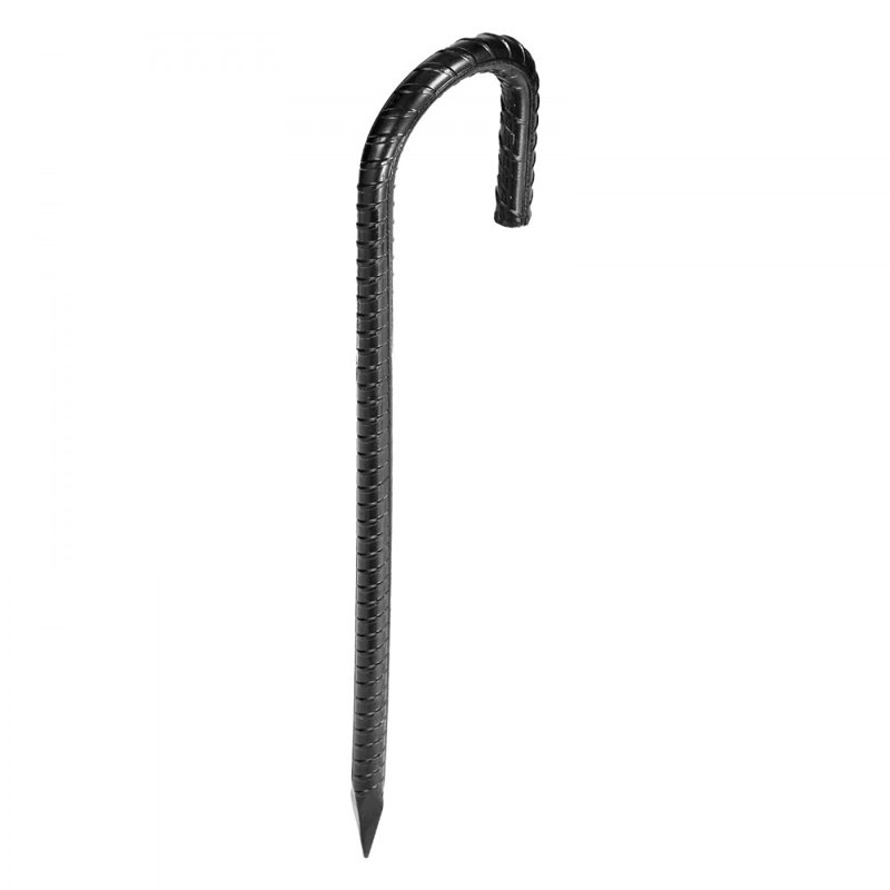 Ancrages au sol en acier galvanisé avec crochet en J robuste Rebar Stakes, H 0,39 po x l 12 po x P 2,36 po