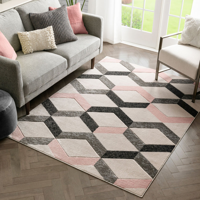 Good Vibes Geometric Area Rug, Rectangle 120 x 160cm