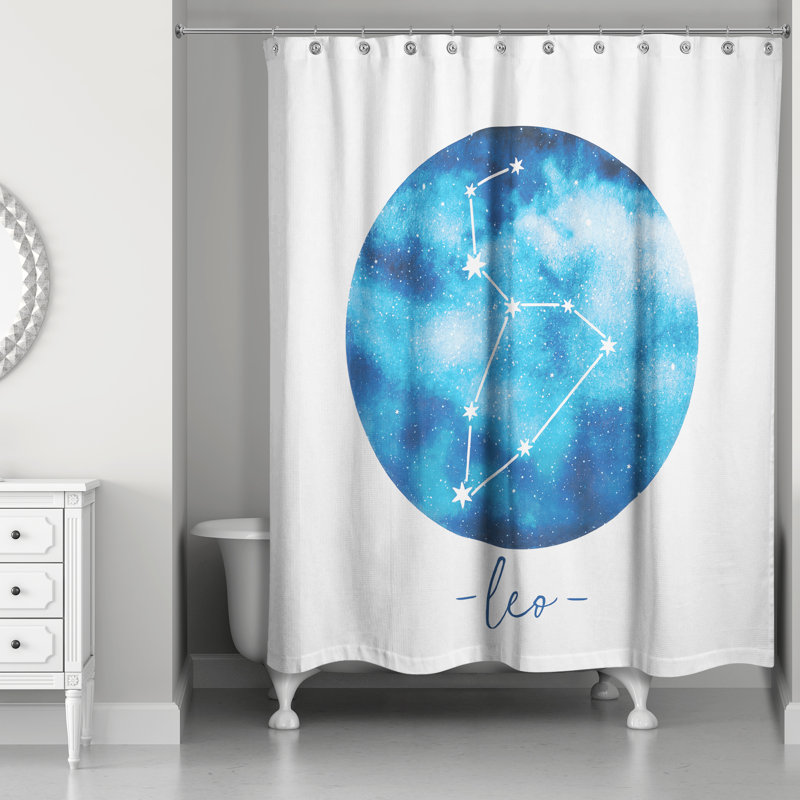 Dulin Leo Zodiac Constellation Shower Curtain