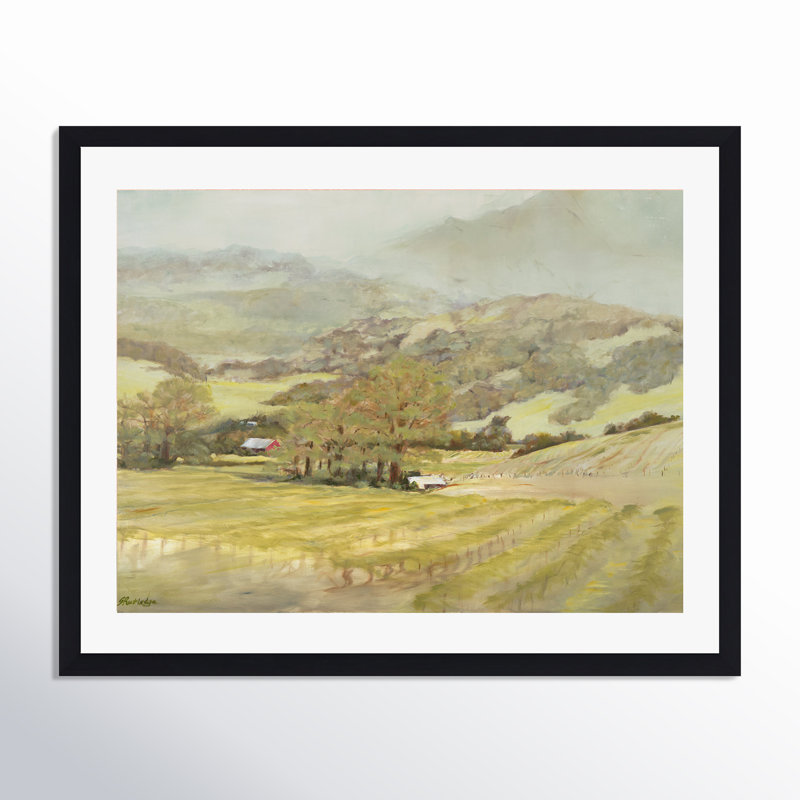 Spring Vineyard by Silvia Rutledge, 12"H x 12"W, Black