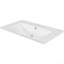 Plateau de meuble-lavabo simple 30 po avec lavabo blanc, 3 trous de robinet, céramique