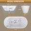 Baignoire de trempage autoportante en acrylique 67 po. X 29 po. Avec drain central en blanc-94413229