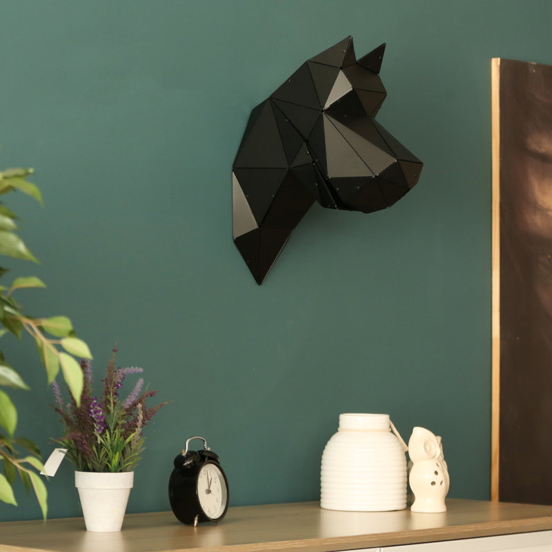 Animals Wall Decor on Metal, Black