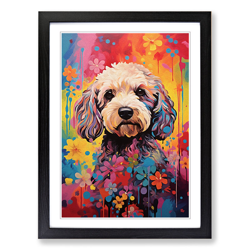 Single Picture Frame Print on Wood, 46cm H x 34cm W, Black Framed