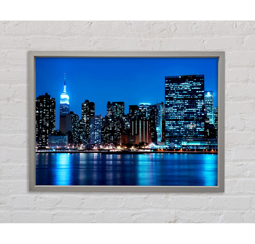 New York Empire State Blue Nights - Druck