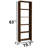 Modern Walnut Bookshelf, 50 x 63 x 7.7 inches | 100% Melamine Coated Particle Board, Thickness: 0.7 inches | Numerous Shelves, Wall-Mountable Design for Extra Storage | Elegant Solid Color for Home & Office-1317700811