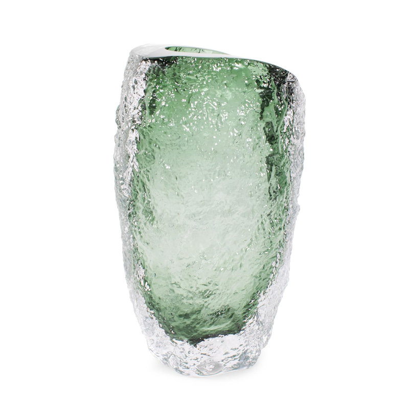 Hosmer Crystalized Glass Vase- Large