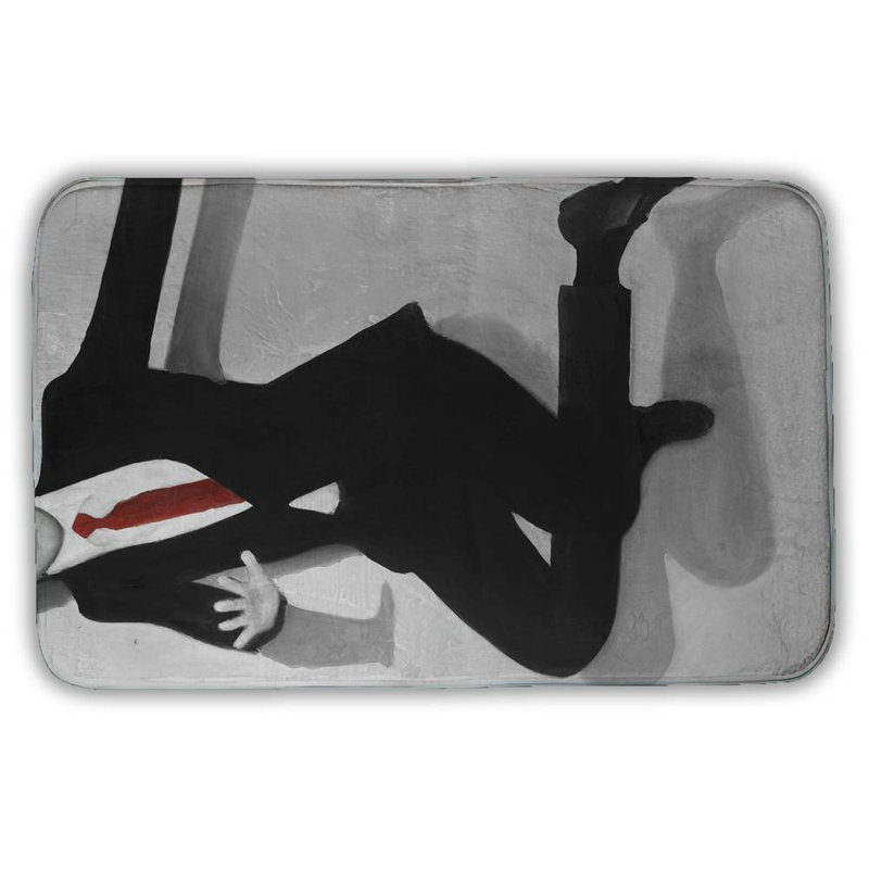 Classical jumping man Bath Mat with Non-Slip Backing - Quick Dry Memory Foam Bathroom Rug - Absorbent - Modern Plush Spa-Style - Machine Washable