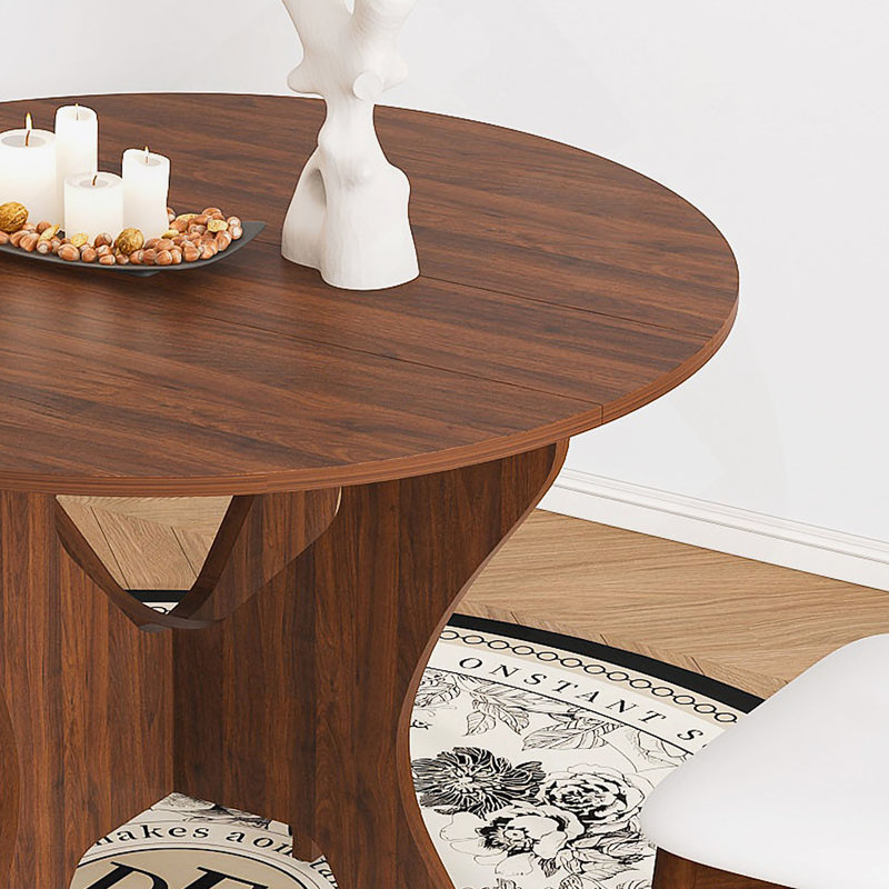 Ensemble de table de salle à manger 3 pièces en bois 3 pièces, Noyer
