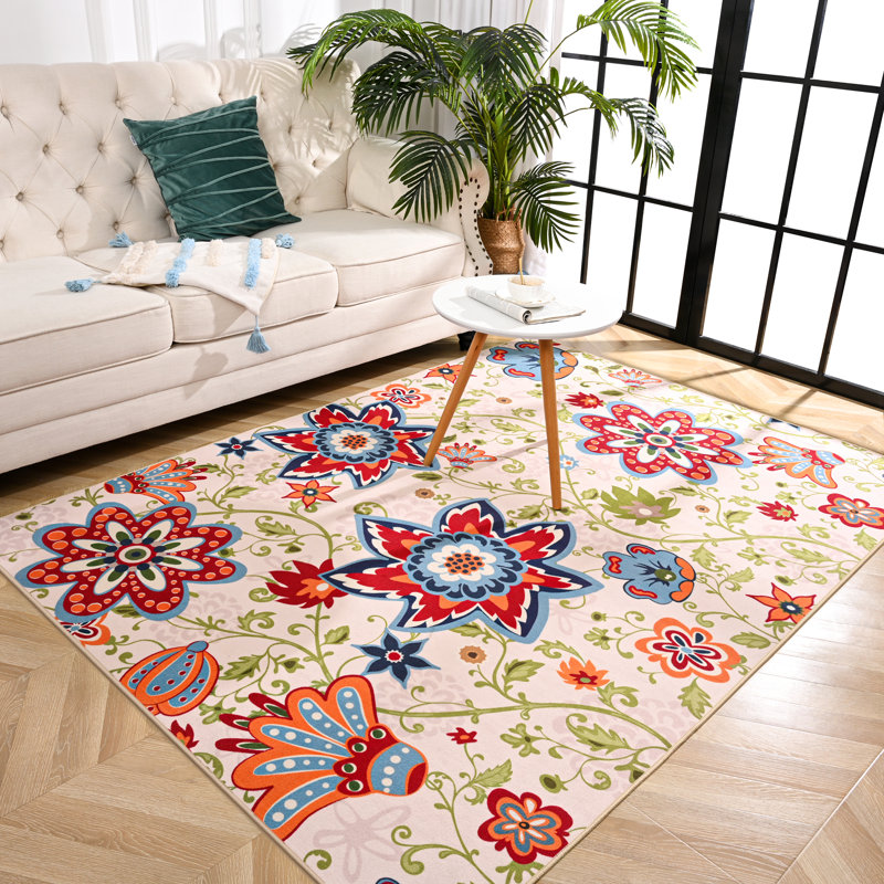 Allexys Floral Area Rug, Rectangle 153 x 215cm