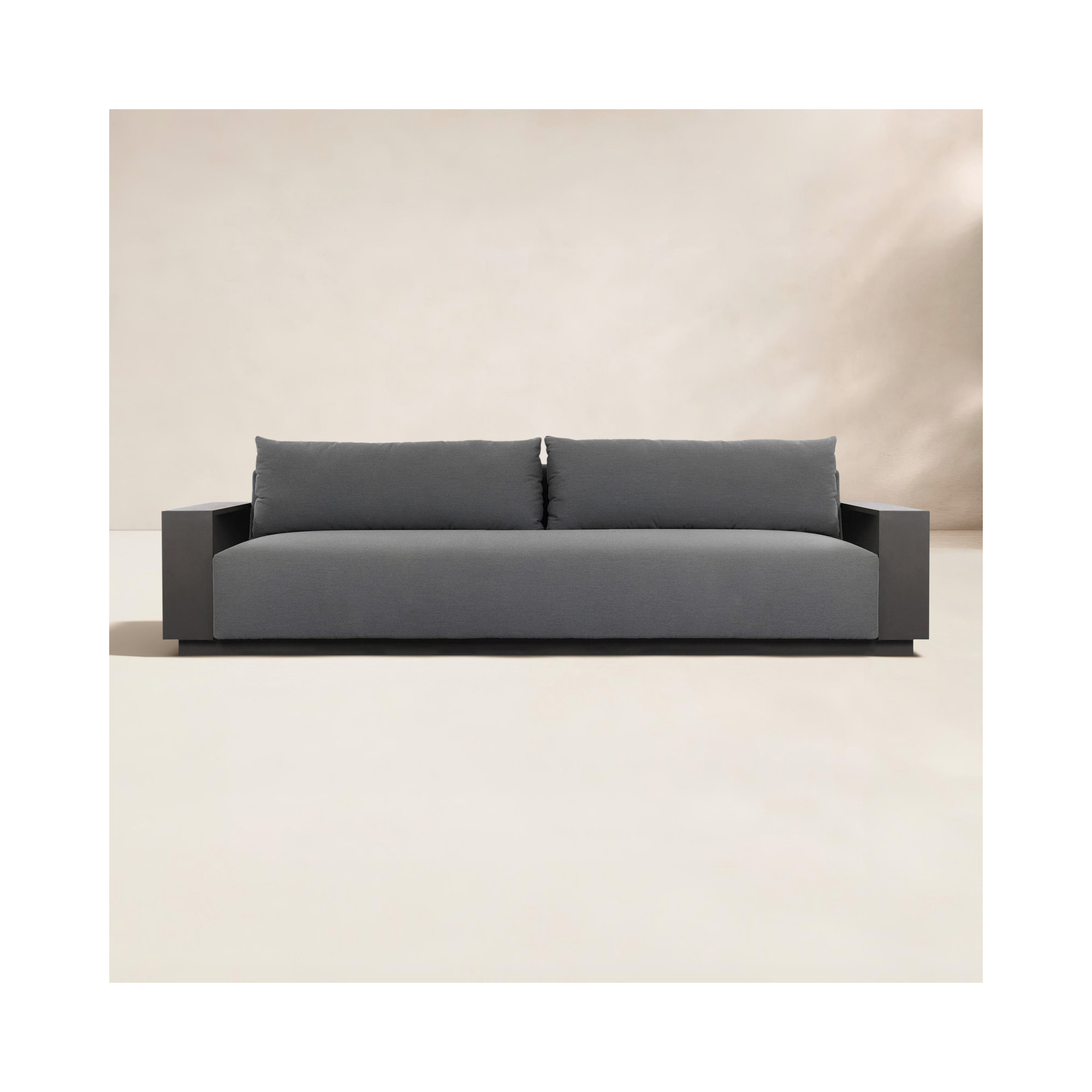 Mather Outdoor Metal Sofa-106", Arashi Graphite