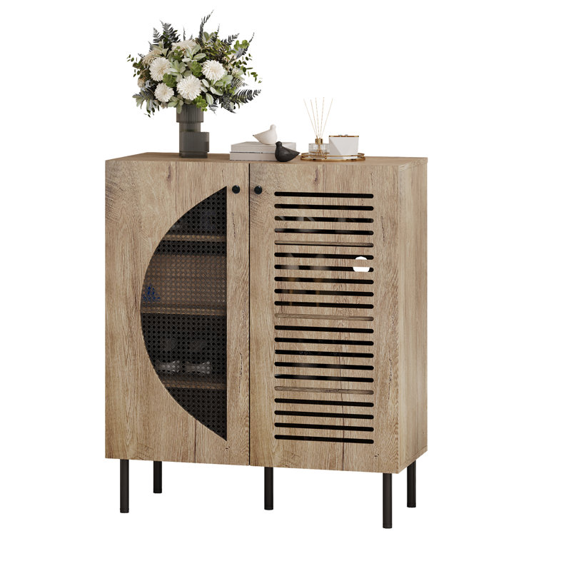 Armoire à chaussures, armoire à chaussures en bois, étagère à chaussures autoportante 5-TIERS