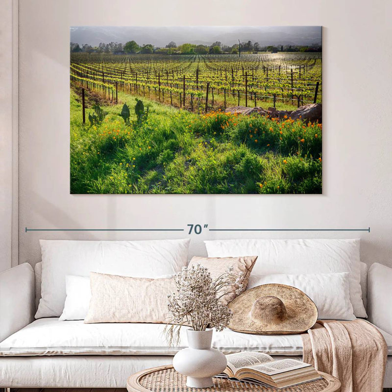 Alvord Sunrise In The Vineyard, H 34 po x l 51 po