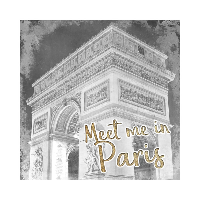Meet Me In Paris 1 by Kimberly Allen - Wrapped Canvas Print, 66.04cm H x 66.04cm W