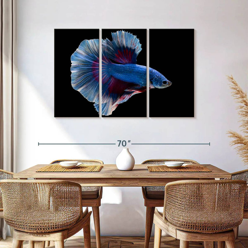 Brampt Elegant Blue Betta, 36" H x 57" W