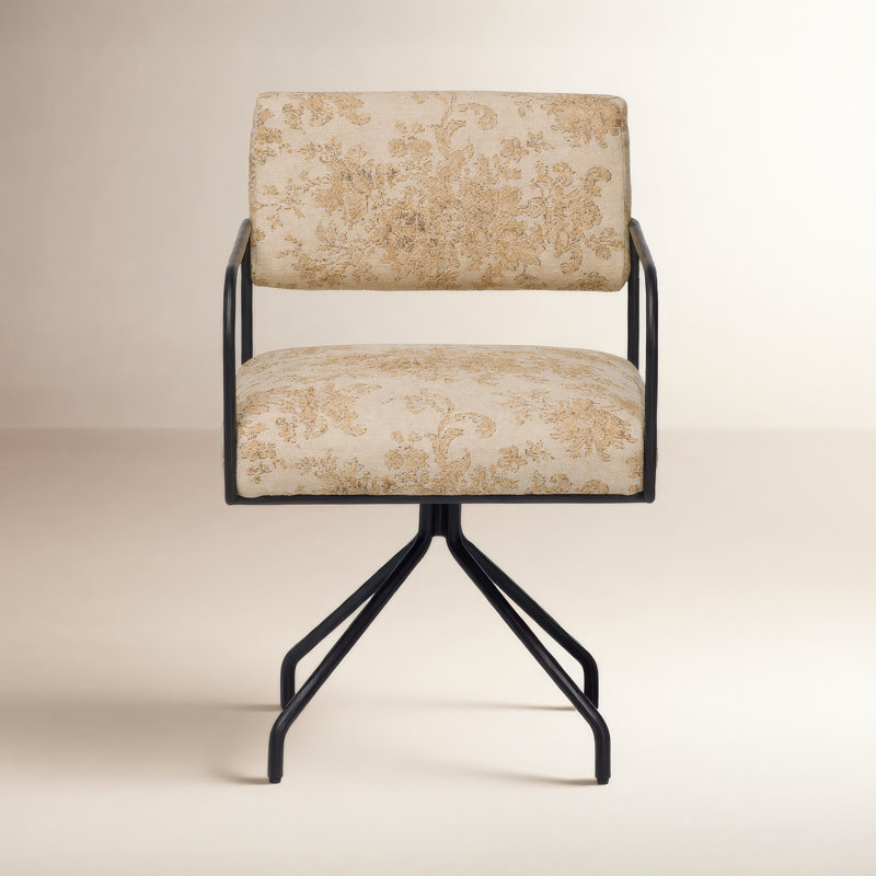 Fenn Desk Chair-Crypton Nomad Mushroom, Fallingbrook Natural Polyester Blend