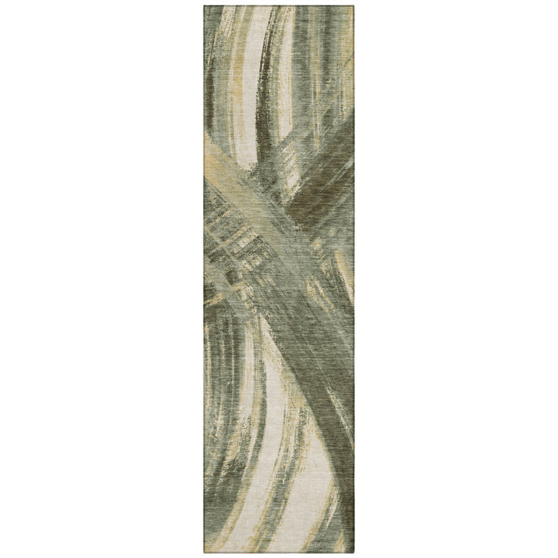Machine Washable Indoor/Outdoor Chantille ACN2421 Abstract Rug, Runner 2'3" x 7'6"