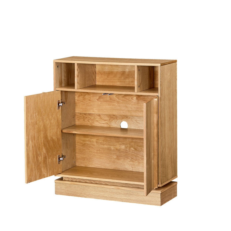 Buffet à 2 portes et tablettes réglables Farmhouse, Natural Wood
