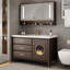 Ensemble de meuble-lavabo autoportant 47,64 po avec miroir-1110546245