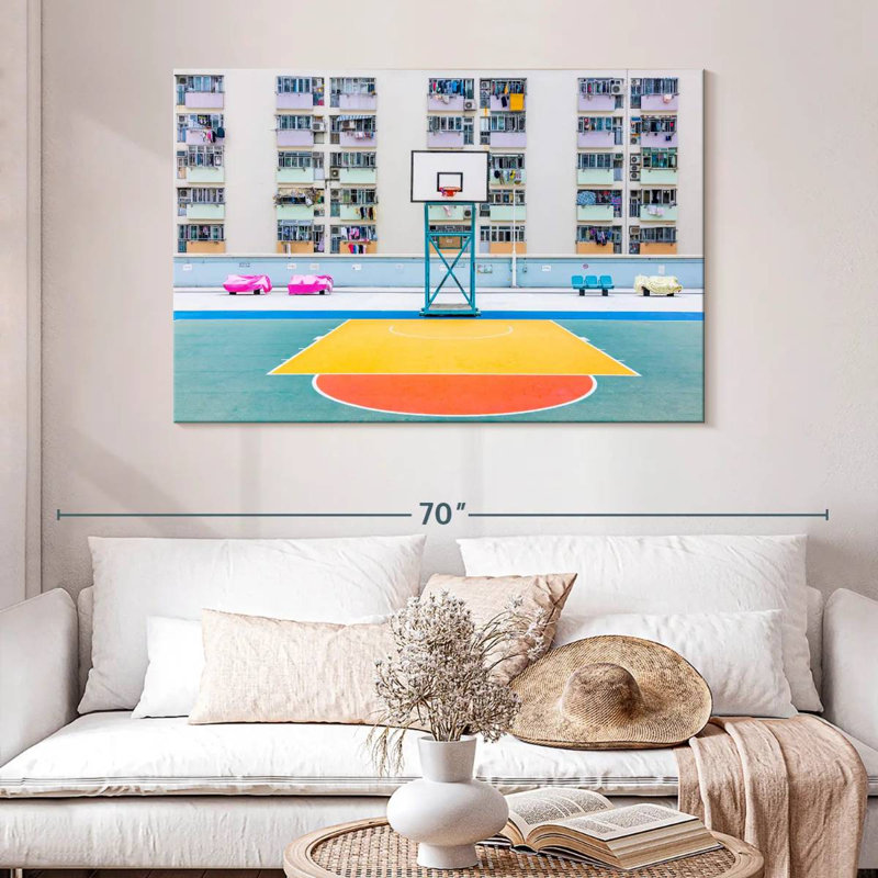 Sireci Hong Kong Basketball, 32" H x 48" W