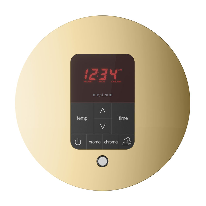 Thermostat et saunacore offre de douche rond itempo plus, Laiton poli