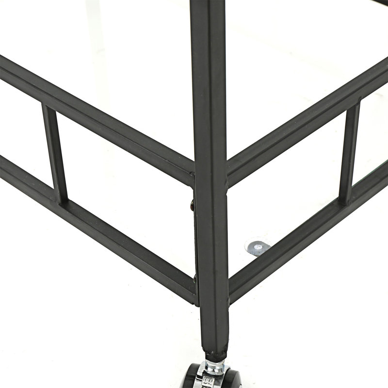 Callum Metal Bar Cart, Black