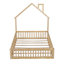 Lit plateforme en bois pleine grandeur avec garde-corps, naturel-735785318