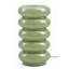 Lampe de table moderne vert sauge à 5 niveaux en verre bullé, 26,4 cm (10,4 po), avec variateur et douille E12, certifiée cULus, idéale pour les tables de chevet, les tables d'appoint, les bureaux ou les entrées.-136170023