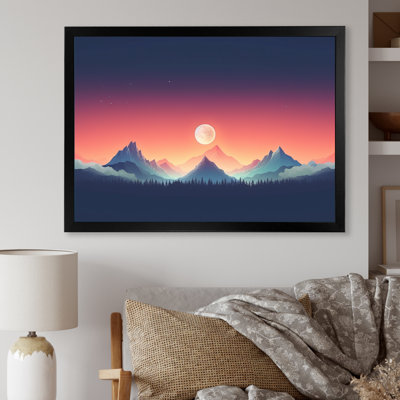 «Bold Sunrise Landscape on Mustic Mountain I», reproduction sur toile