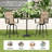 Patio Swivel Texteline Quick-dry Outdoor Bar Stools with High Back-1061881341