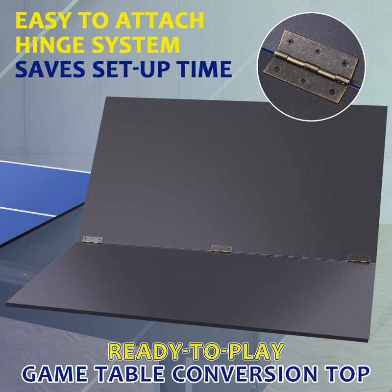 Ping Pong Table Top RayChee Foldable Conversion Top, 84" L x 47" W, Blue