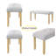 Ensemble de salle à manger 6 pièces Rustic Farmhouse - Table en bois naturel, 4 chaises et banc-1596363323