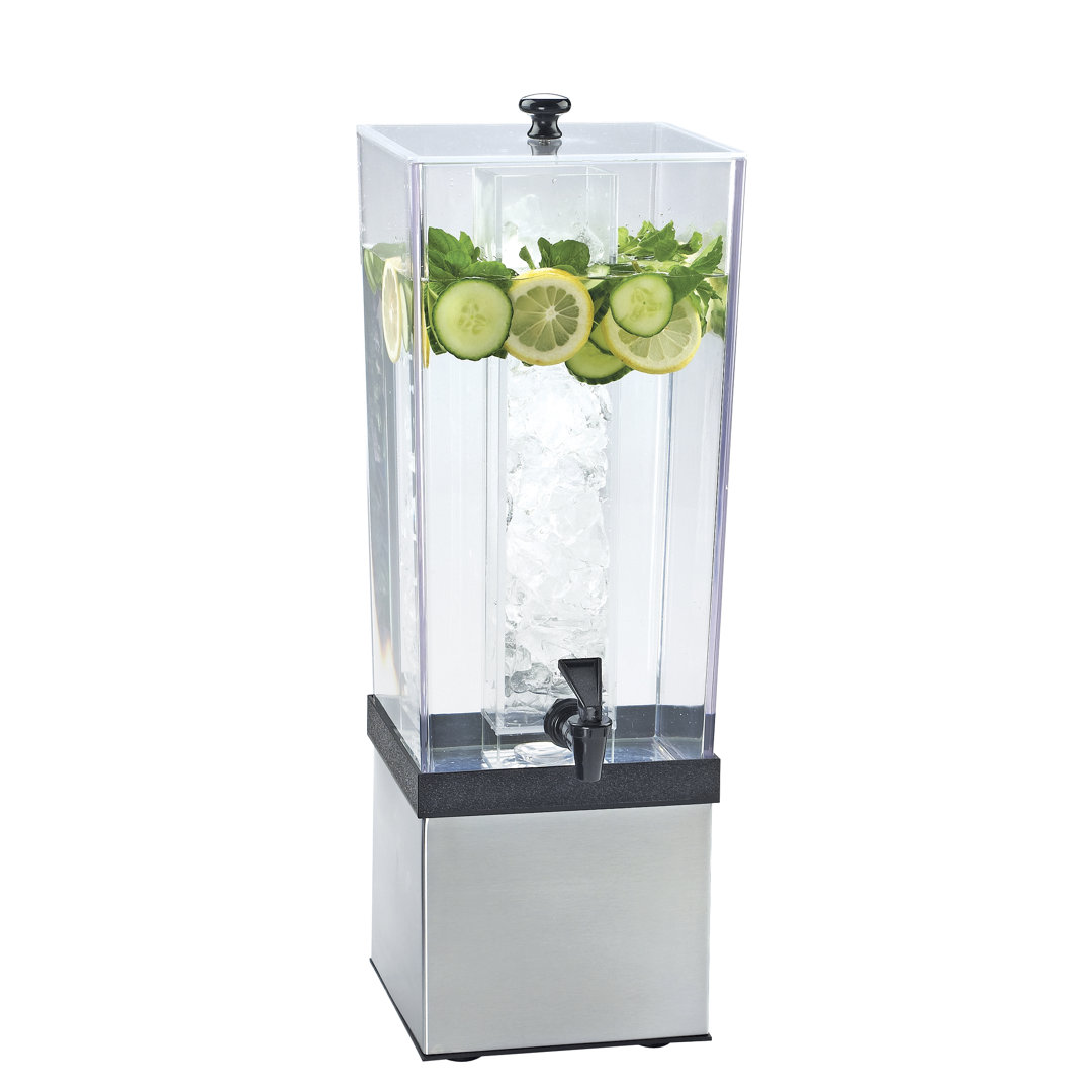 Econo 3 Gallon Beverage Dispenser with Stainless Steel Base and Infusion Chamber Cal-Mil
