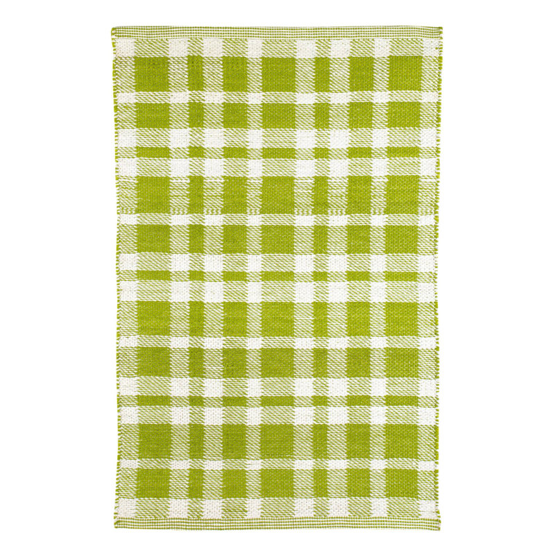 Tattersall Sprout Handwoven Indoor/Outdoor Rug, Rectangle 2' x 3'