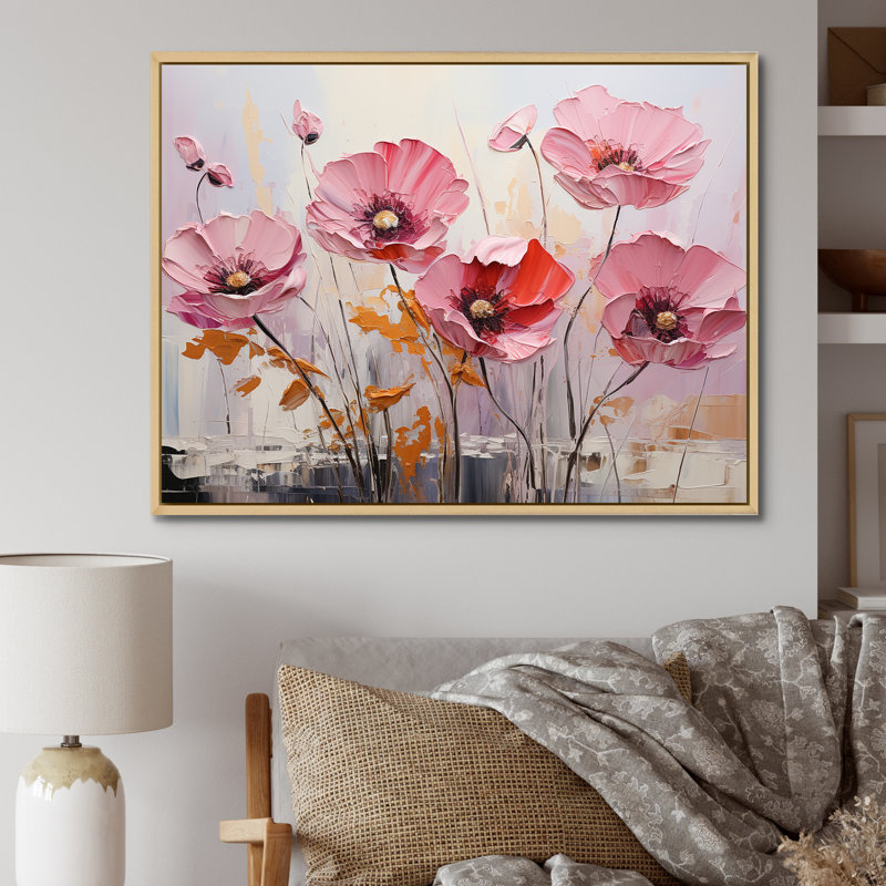 Vivid Poppy Minimalisme Moments, Cadre naturel flottant, H 24 po x l 32 po x P 1 po