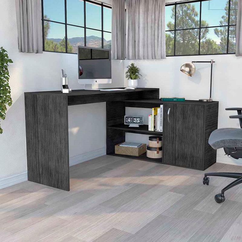 Axis 60" L Shape Computer Desk, White