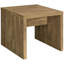 Table d'appoint carrée avec finition mangue, bois d'ingénierie, support stable, meuble d'appoint idéal pour le salon.
