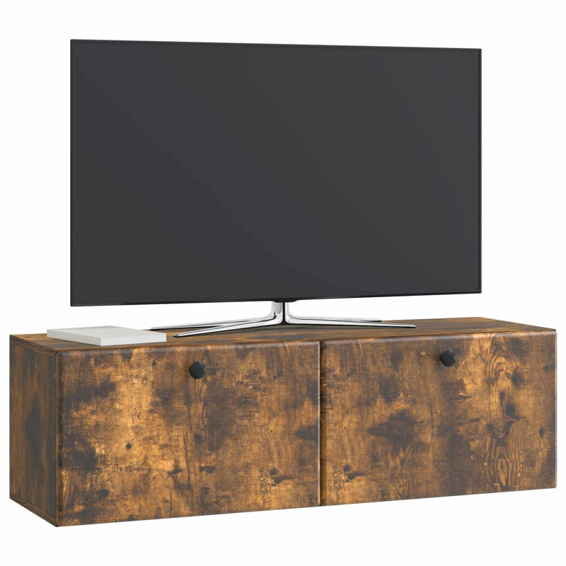 TV Stand, 30cm H x 98cm L x 31cm W, Smoked Oak