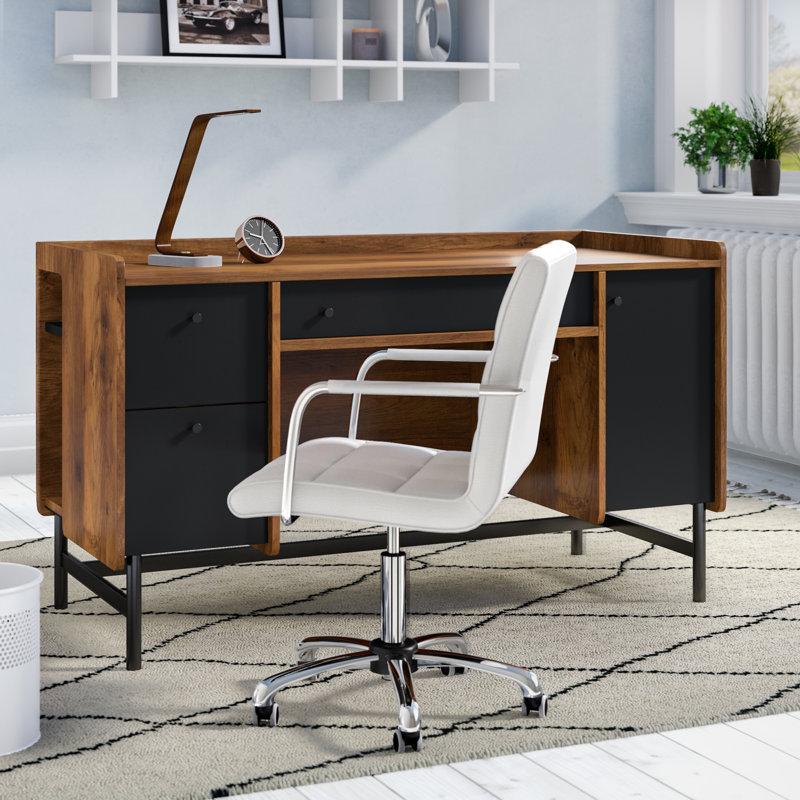 Diorio Solid Wood Base Writing Desk