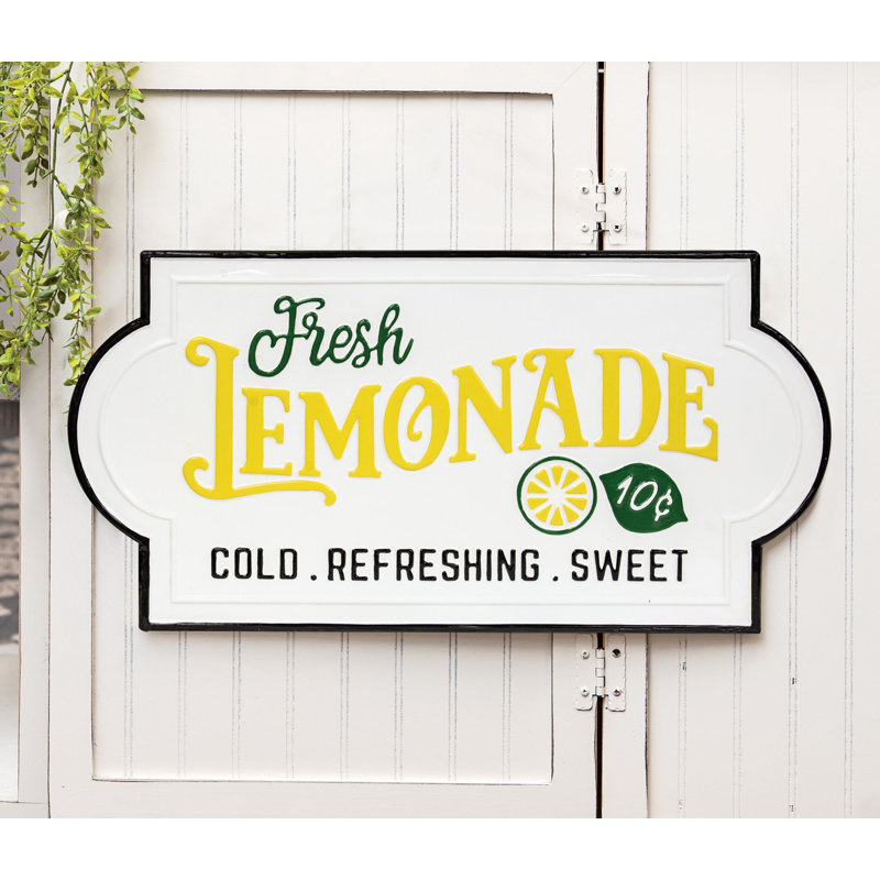 Fresh Lemonade Enamel Sign