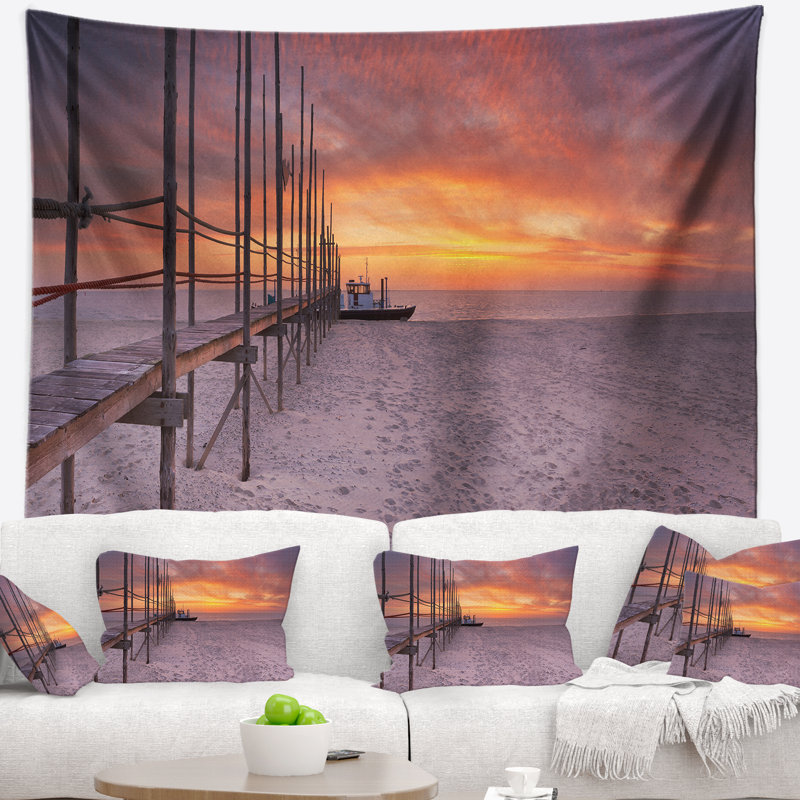 Tapisserie maritime Seaside Texel Island Seaside, H 50 po x l 60 po
