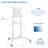 White Mobile Portrait to Landscape TV Cart