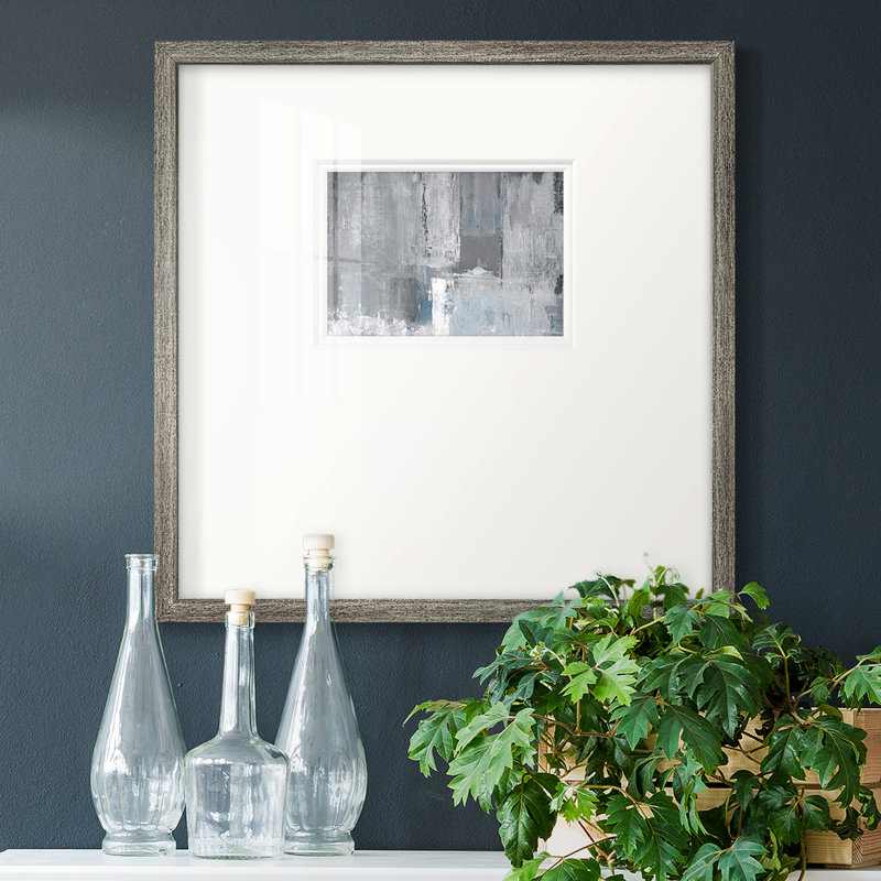 Tranquil Bluespremium, reproduction encadrée, H 17 po x l 17 po x P 1,25 po, Noir, noir, noir, noir