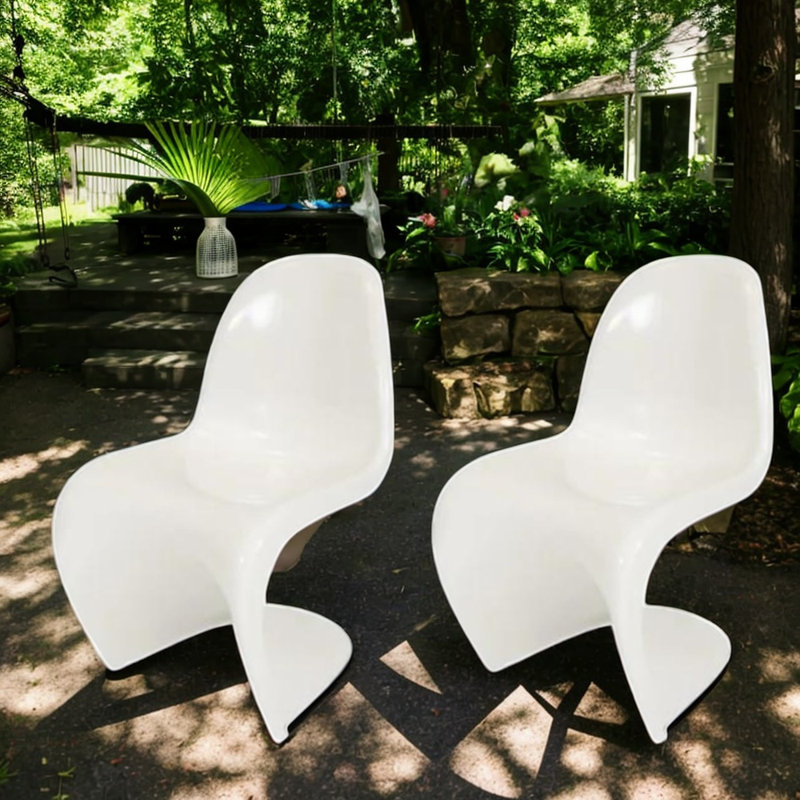 Chaise Pantone Shinny, Blanc