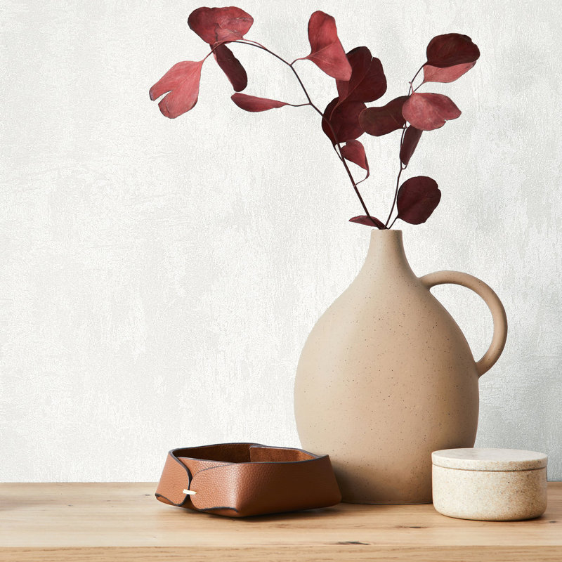 Textures Collection Structure Effect Sheen Finish Wallpaper Roll, White