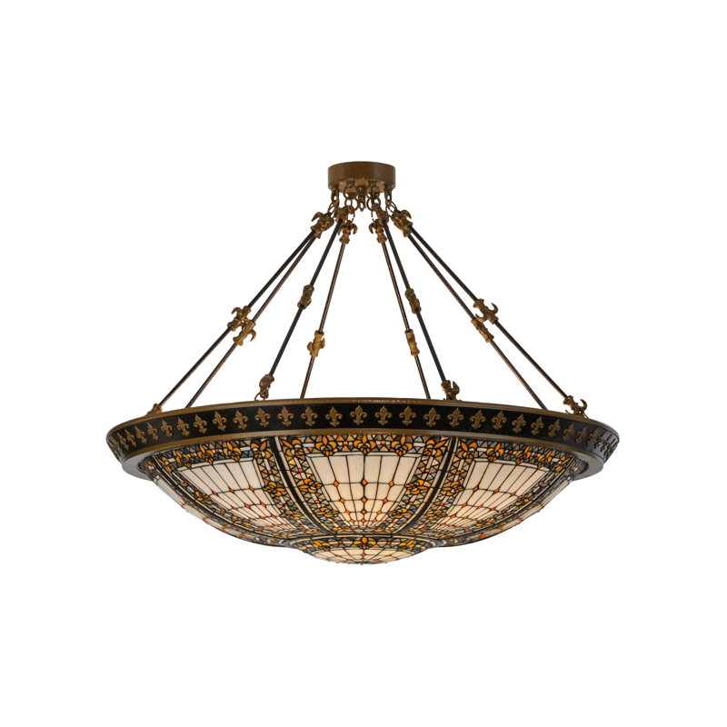 Fleur-de-lis 8 - Light Semi Flush Mount