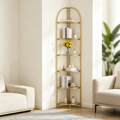 Foldable Corner Shelf – Sturdy Metal Frame Storage Rack