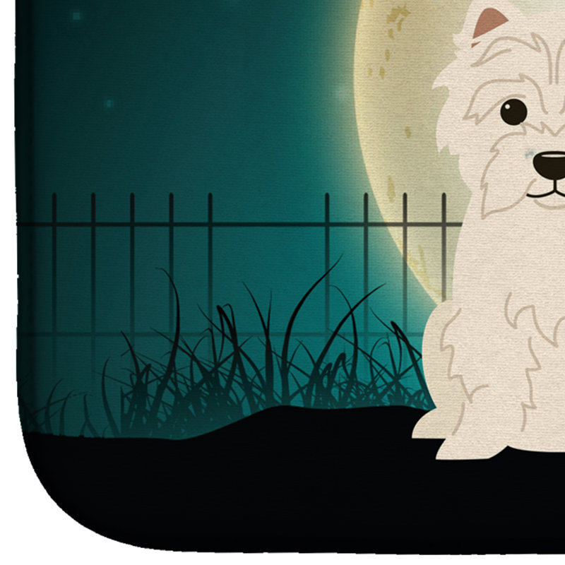 Tapis de séchage westie halloween